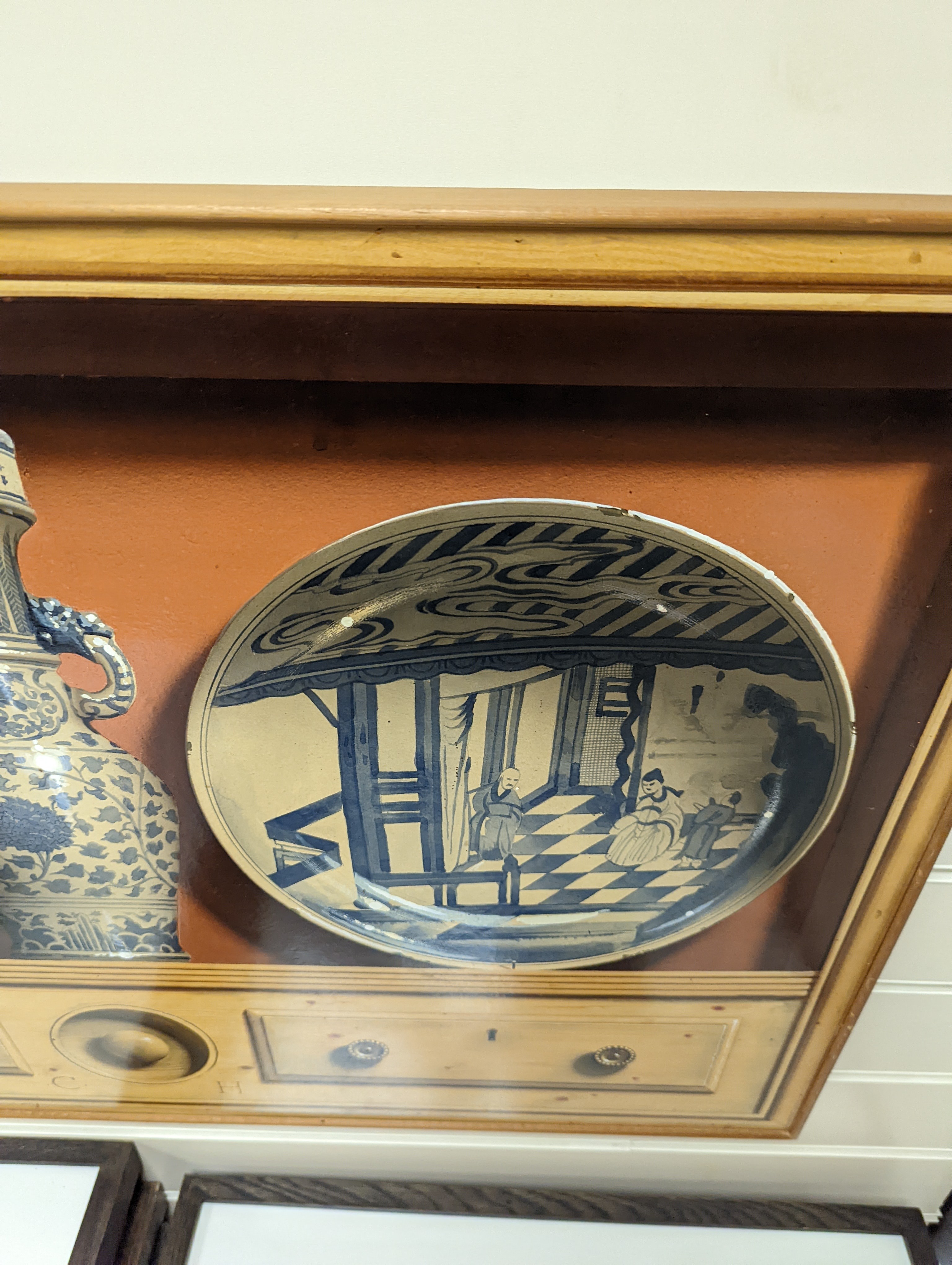 Frederick Clifford Harrison (1901-1984), oil on board, 'Chinese plates and vase from The David Foundation', initialled, 1970 Stacey Mark label verso, 54 x 79cm